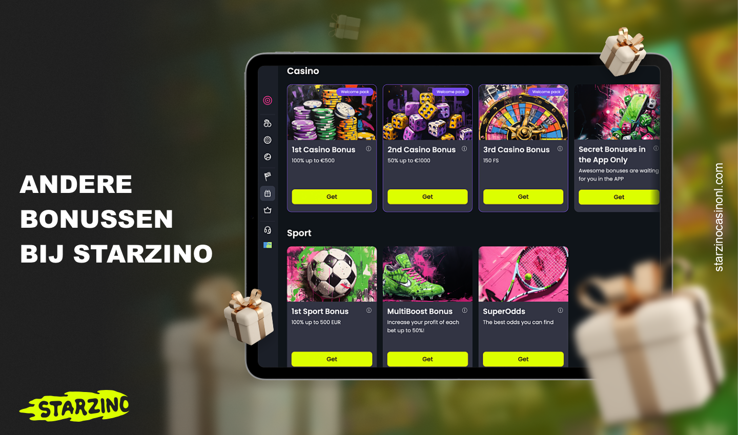 Starzino online casino biedt zijn gebruikers uit Nederland een grote verscheidenheid aan bonussen en promoties