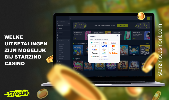 Voor het gemak van gebruikers uit Nederland biedt Starzino casino verschillende betalingsopties die kunnen worden gebruikt voor zowel storting als opname van winsten