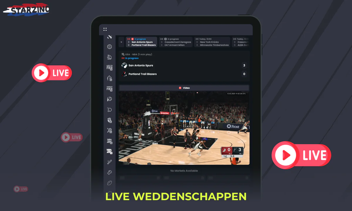 Starzino biedt realtime weddenschappen voor alle gebruikers