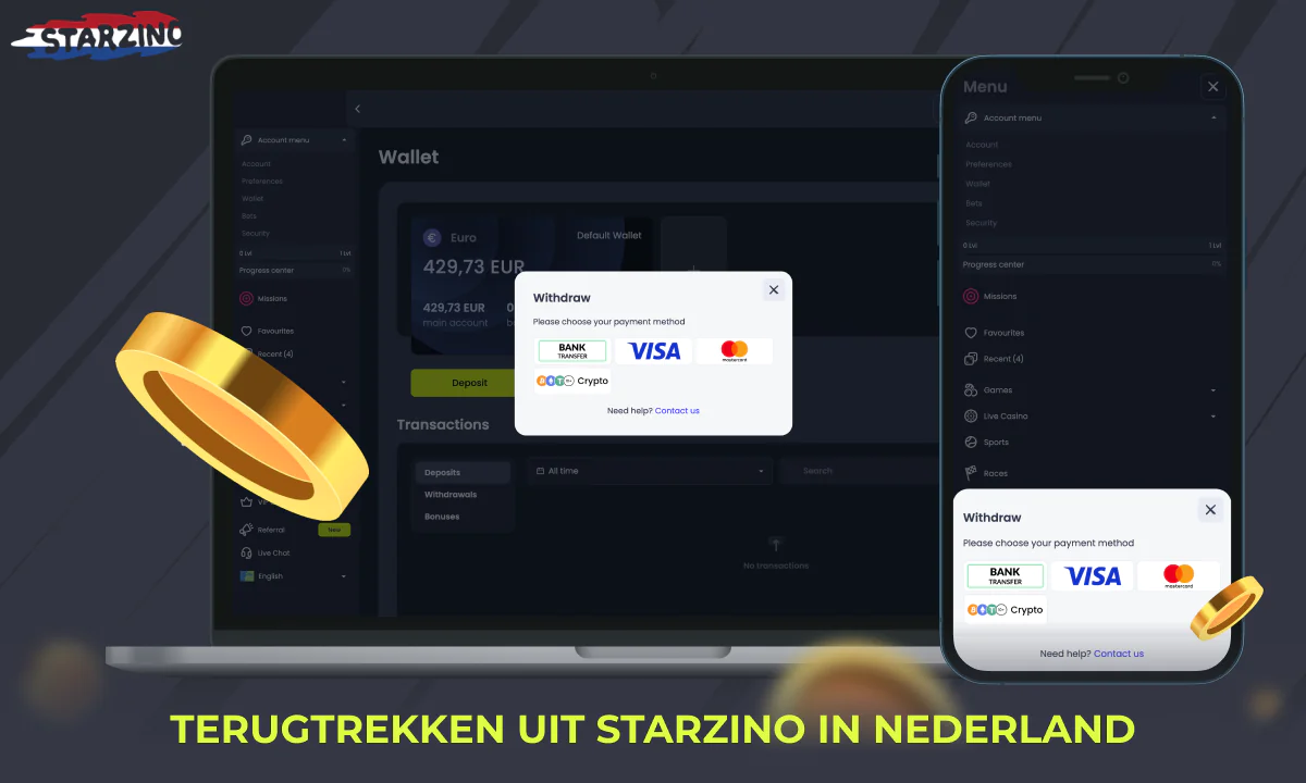 Starzino biedt veel verschillende opnamemethoden