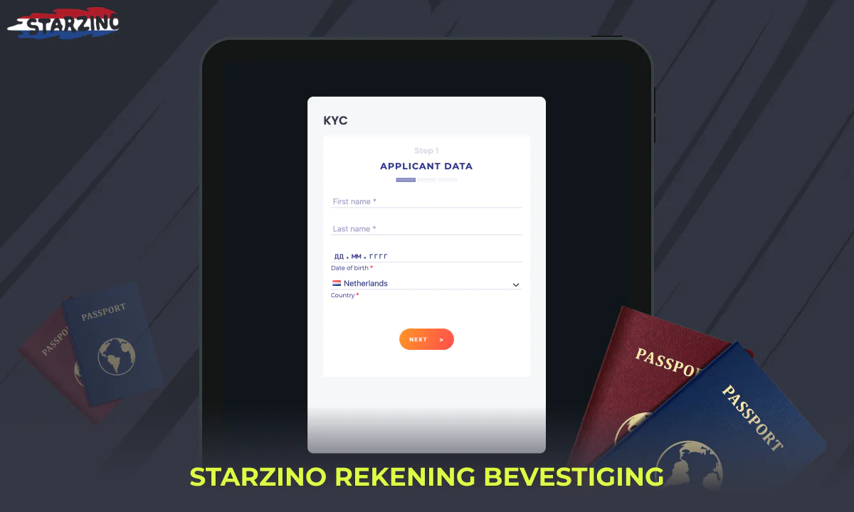 Verificatie van een spelersaccount op Starzino