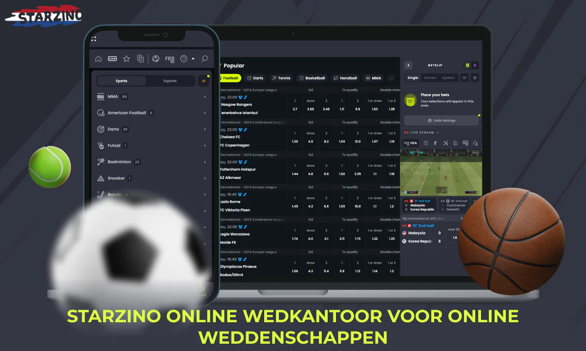 Bookmaker Starzino biedt sportweddenschappen aan Nederlandse spelers