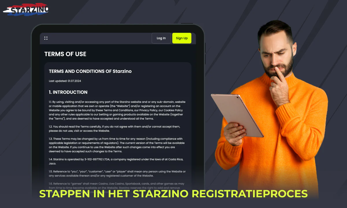 De belangrijkste fasen van het registratieproces bij Starzino online casino
