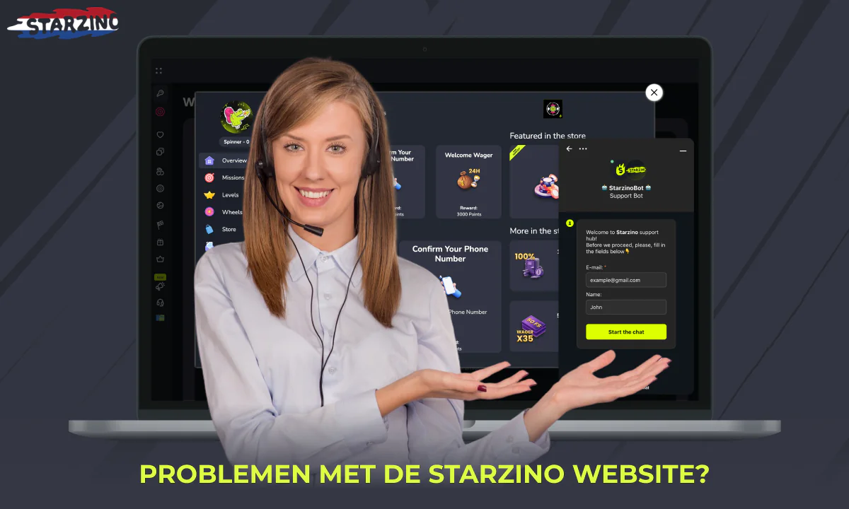 De Starzino casino-ondersteuningsservice werkt 24/7